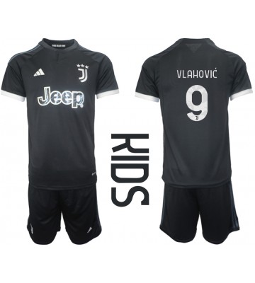 Juventus Dusan Vlahovic #9 Tercera Equipación Niños 2023-24 Manga Corta (+ Pantalones cortos)